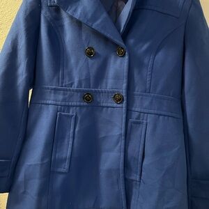 Metaphor Royal Blue Pea Coat